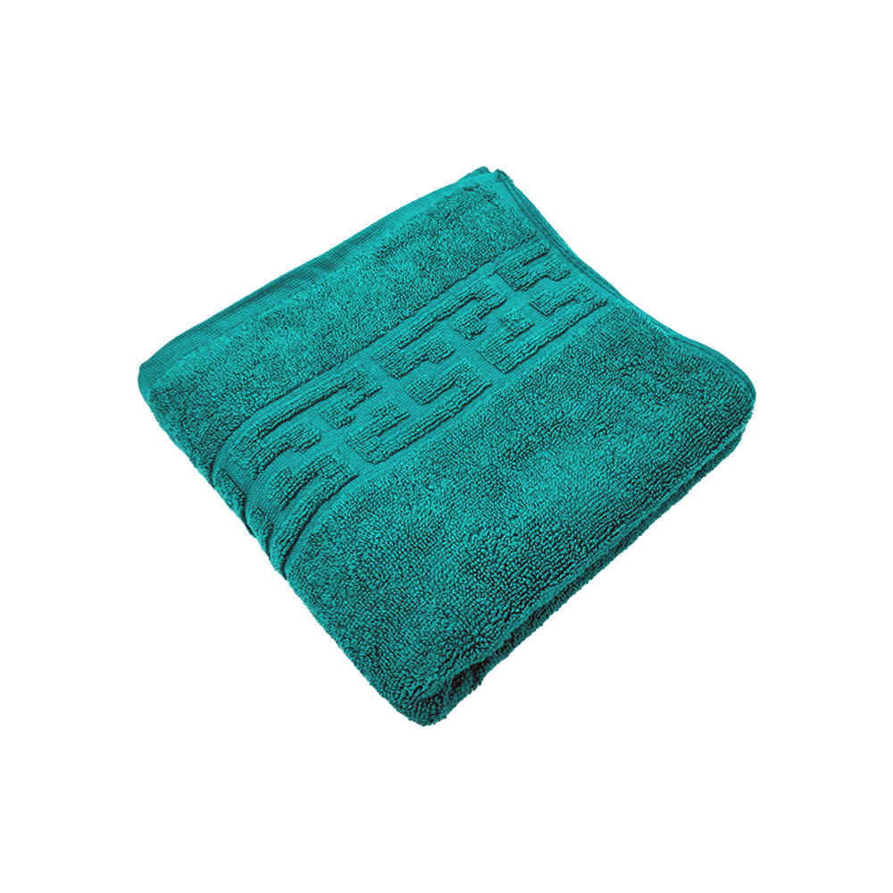 Prosop Bumbac 30×50cm Greek Border Green Dark 500 gr/mp
