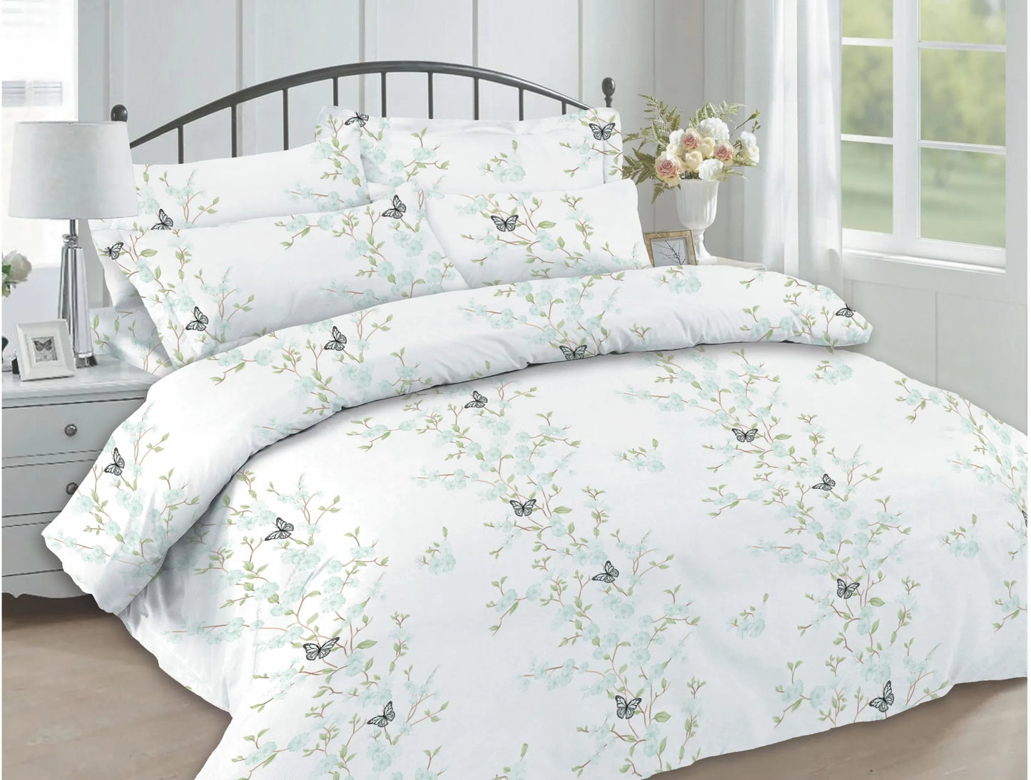 Lenjerie de pat Carina alb DELUXE Pucioasa (Bumbac 100%)