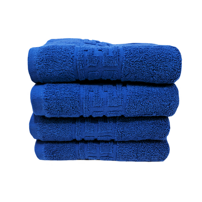 Set 4 Prosoape 50x90 cm Bumbac 500 gr/mp Greek Border Royal Blue