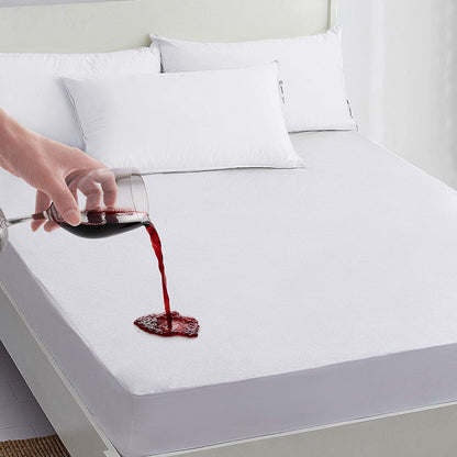Set 10 Huse saltea 180x200cm impermeabile bumbac frotir Alb 10xPIFE180
