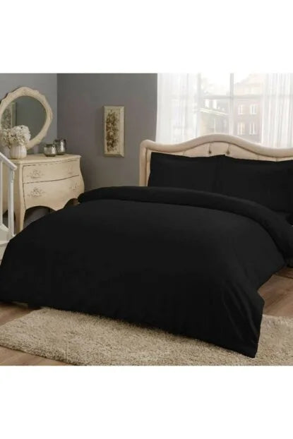 Lenjerie de pat Basic negru TAC (Bumbac Satinat DELUXE)