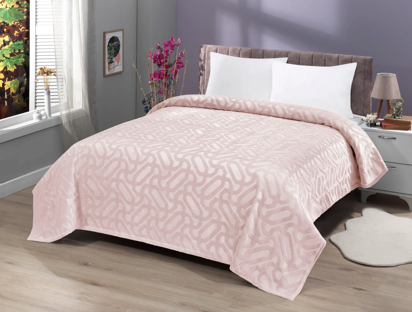 Patura Embosata Prime cocolino 533 pudra 200x220cm
