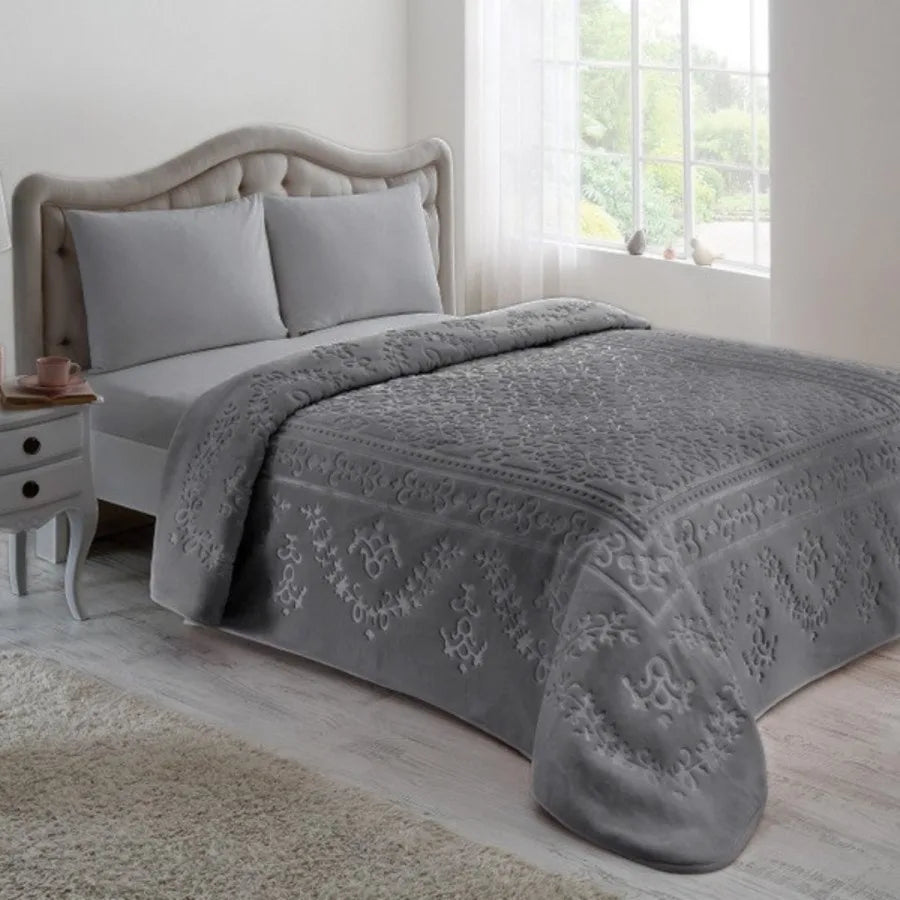 Patura pentru pat  Amira gri antracit DELUXE (220 x 240 cm)