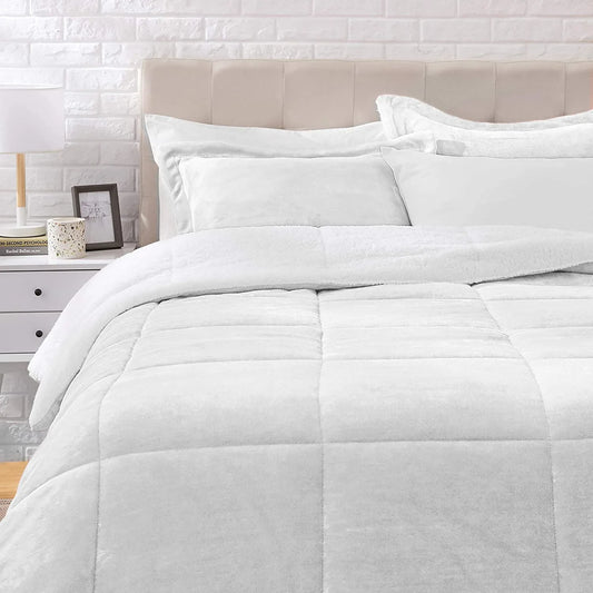 Set cuvertura pat 2 persoane Comforter gri ValleRosa (DELUXE)